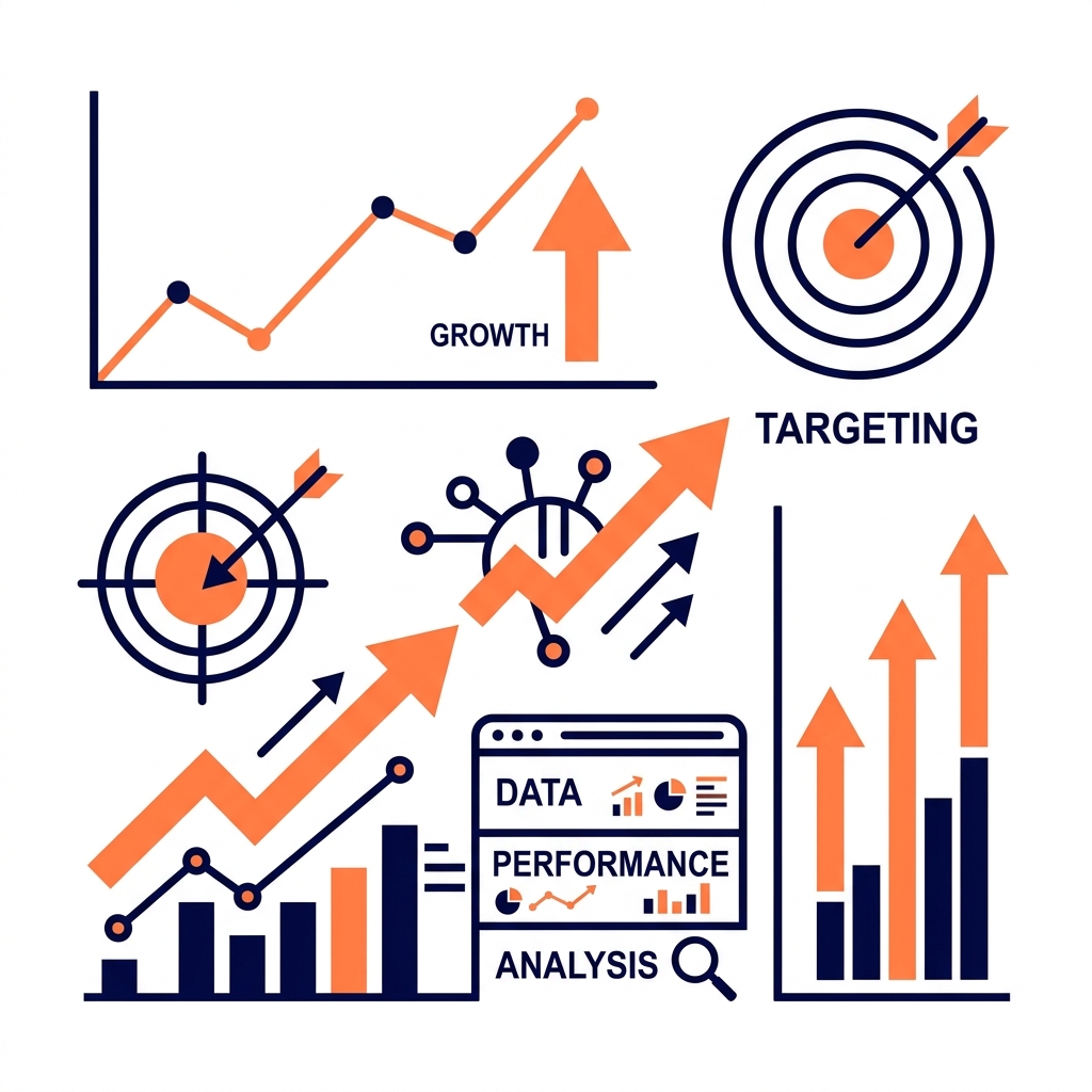 AI powered digital marketing visualization minimal